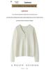 V-Neck Half-Button Soft Cashmere Sweater - Women's 2026 Autumn Base Layer, Elegant Solid Color