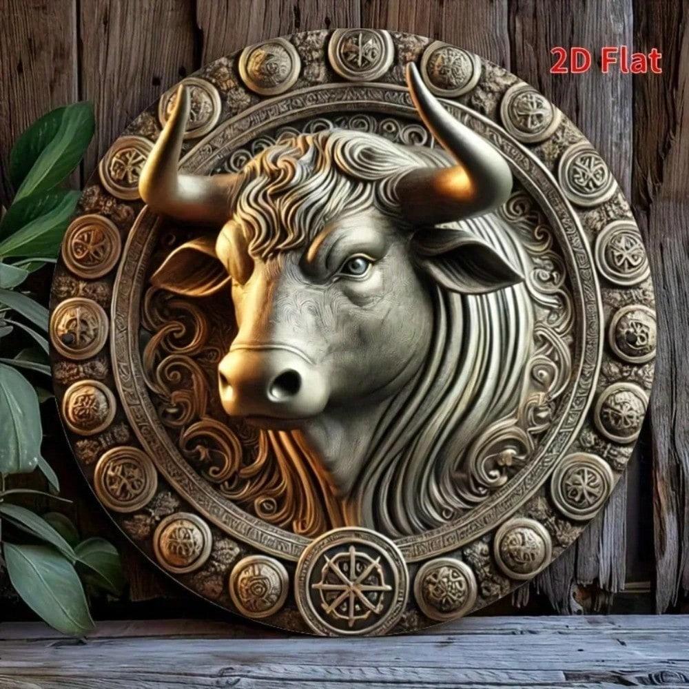 

Vintage Retro 2D Round Tin Sign Elephant Wall Decor Metal Plaque for Bar Cafe 20x20 різнокольоровий