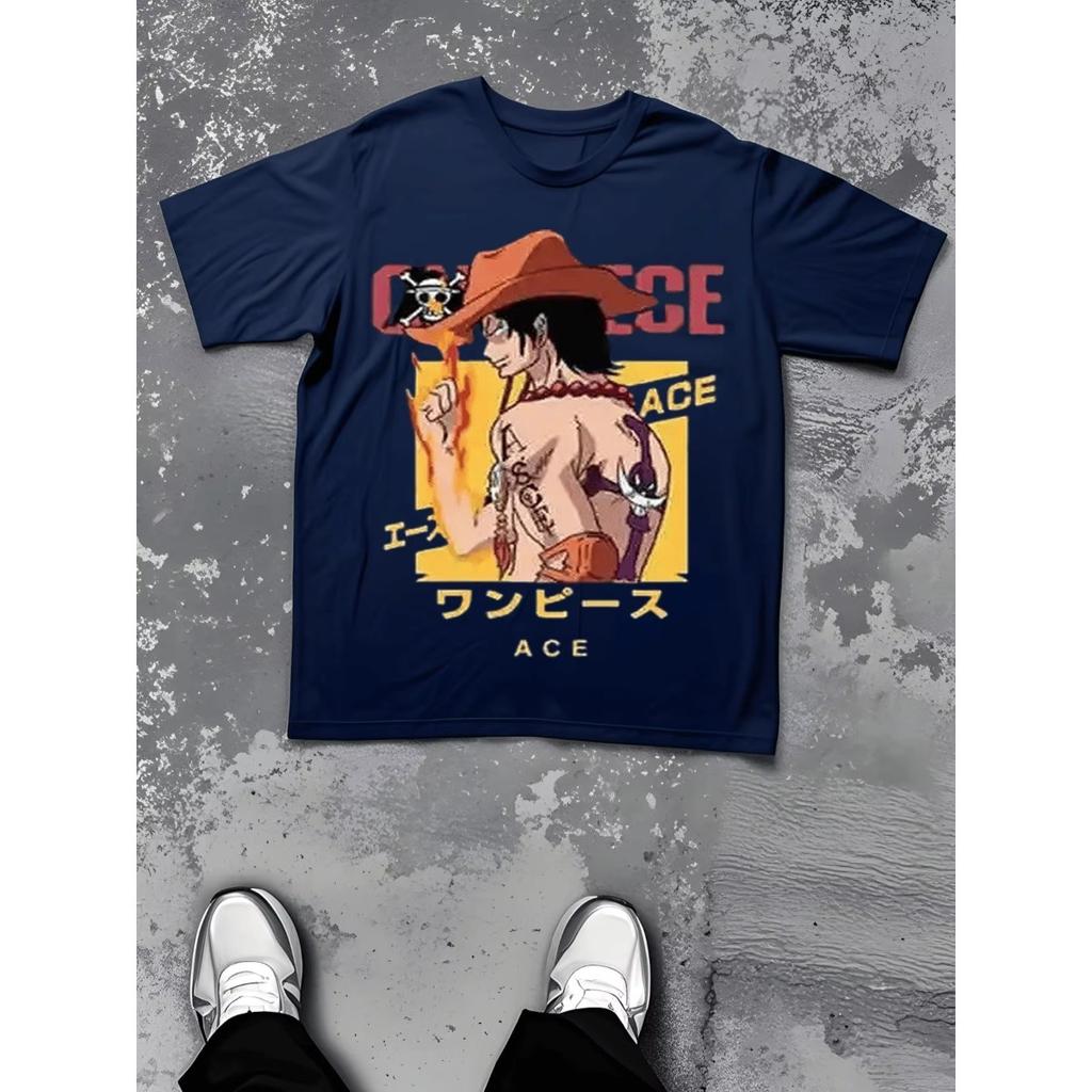 One Piece Luffy Trend Explosion Y2k Tops Summer Graphic Tshirt Men Women Cotton Women Tee Anime Print Streetwear Casual