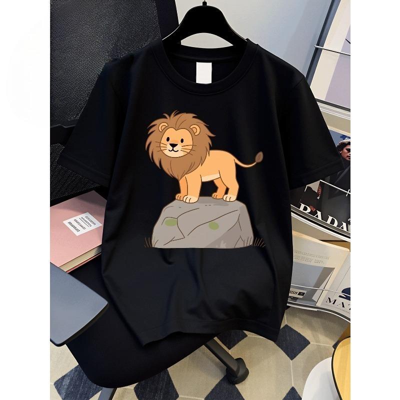 Taglie europee T-shirt da ragazzo Design Artistico Stampato, Ideale per Attività all'Aperto, Morbido Top a Maglia, Comodo e Traspirante, Adatto per l'Estate
