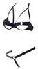 Cottelli LINGERIE - Sexy Open Bra + Thong Black 75B/S