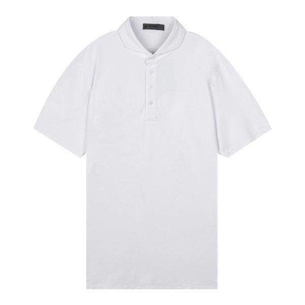 G Fore Men S loGo Embroidered White Polo G4mc0k300