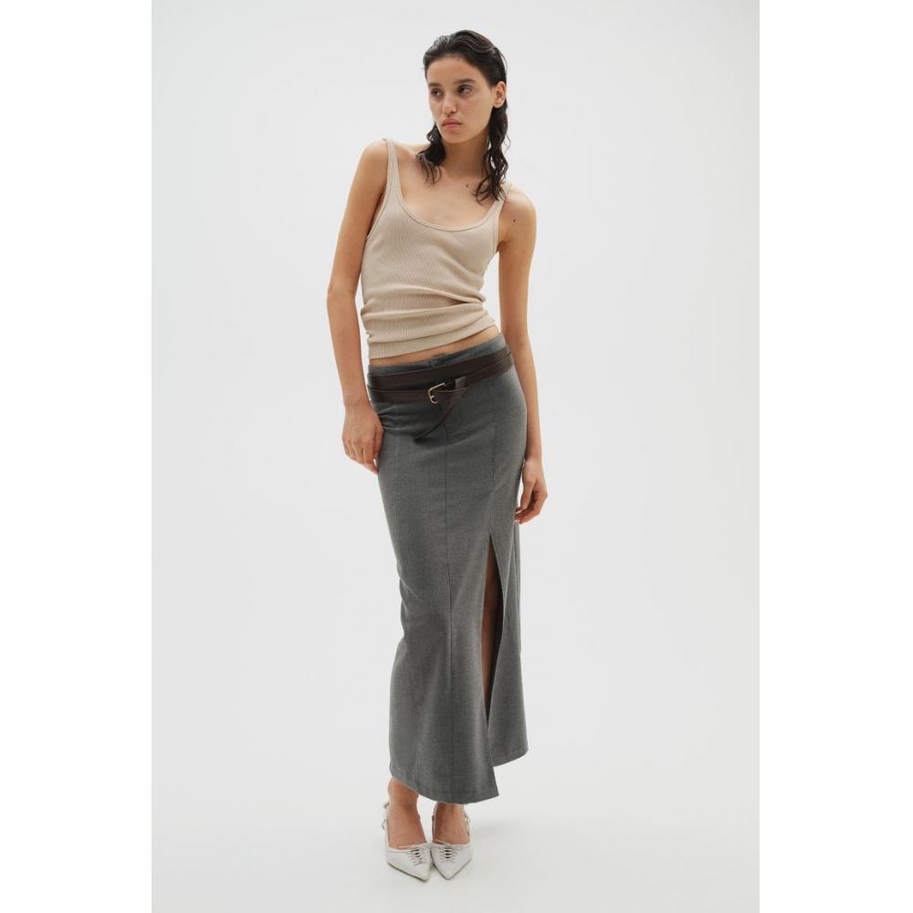 

H M tailored pencil skirt grey melange