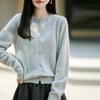 Dames 100% Wol Ronde Hals Lange Haar Pluche Vest - Zacht Los Gebreid voor Herfst/Winter