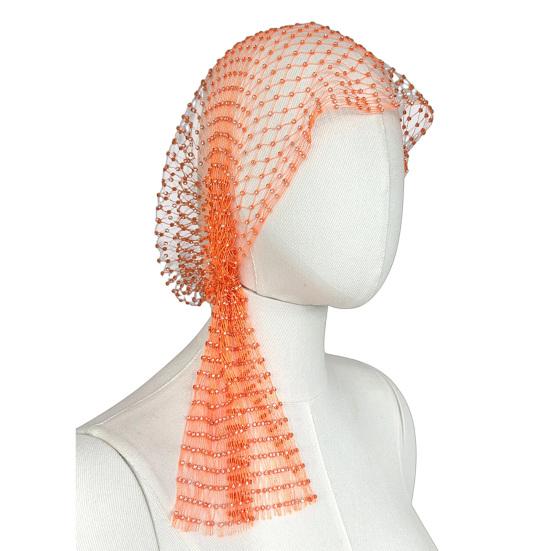 

Fishnet Hat Sparkling Rhinestones Elastic Mesh Headband with Geometric Pattern Summer Beach Party Nightclub Rave Hair 90 cm