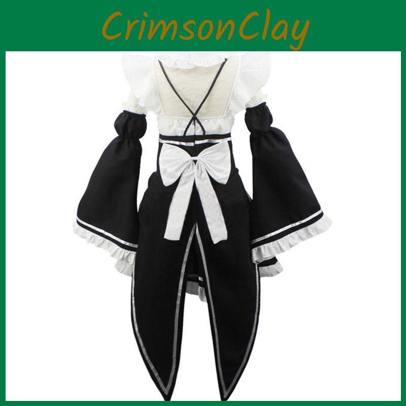 Stunning Zero Kara Hajimeru Isekai Seikatsu Twins Ram/rem Timeless Design Cosplay Maid Dress And Headwear