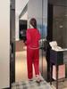 Bahar-Yaz İçin Askılı Üst, Uzun Kollu ve Pantolonlu Kore Tarzı Buz İpeği Kadın Üç Parçalı Pijama Takımı