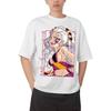 Demon Slayer Nezuko Kamado Anime Comfortable Fashion Vintage Double-Sided Band Graphic Print Women And Men T-shirts