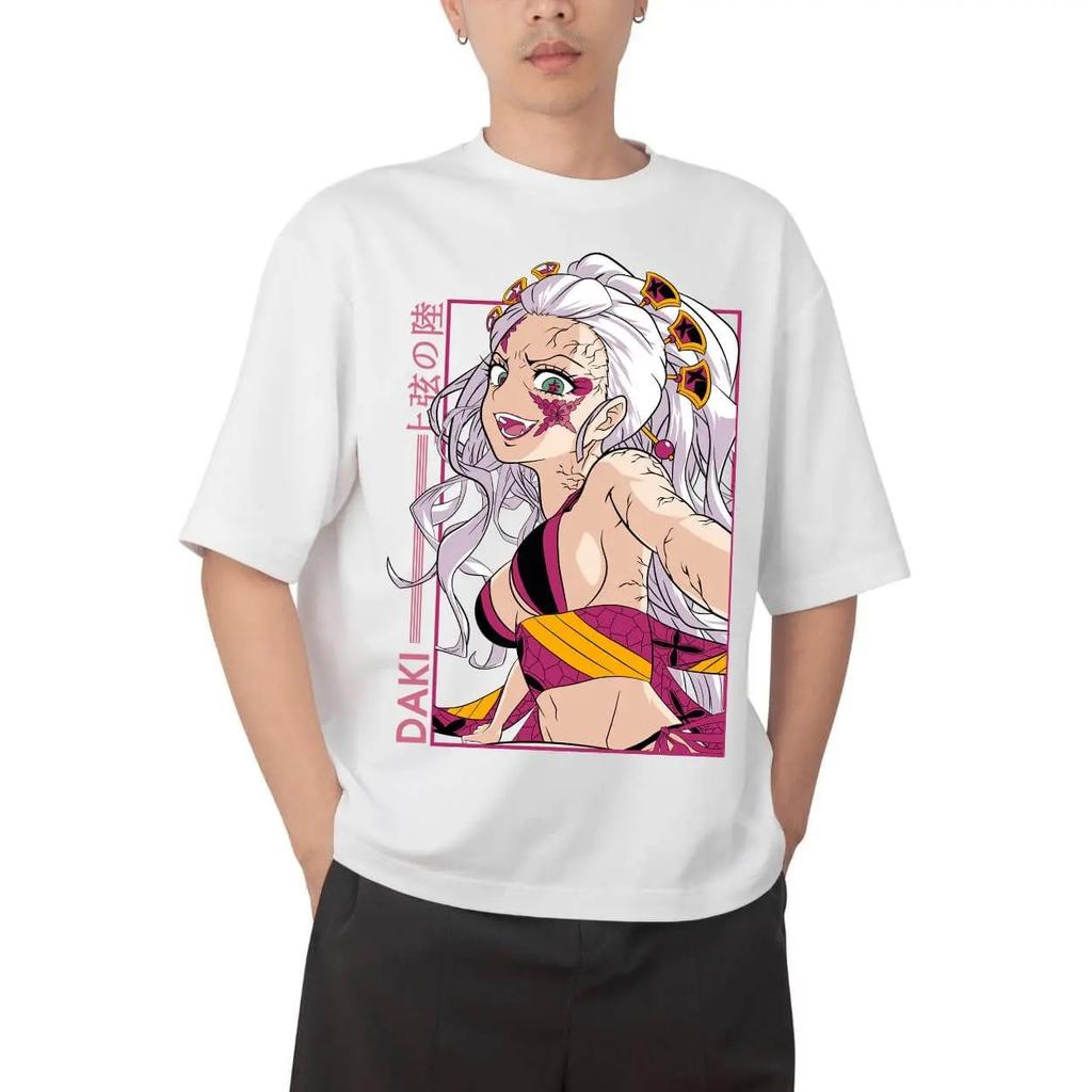Demon Slayer Nezuko Kamado Anime Comfortable Fashion Vintage Double-Sided Band Graphic Print Women And Men T-shirts