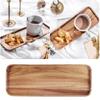 Wood Coffee Tray Household Bread Tray Rectangular Tray Japanese Cake Plate Solid Wood Dessert Plate Bridal Registry Search