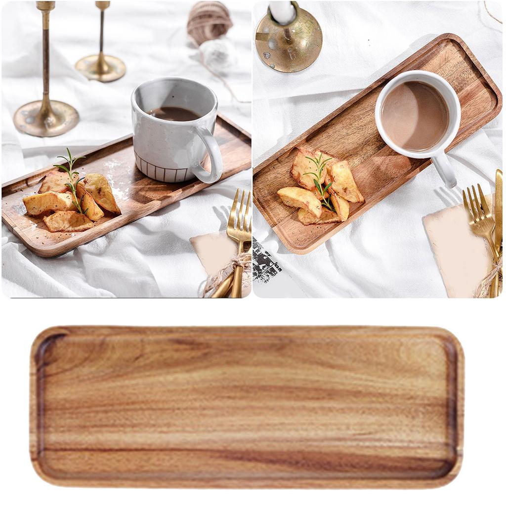 Wood Coffee Tray Household Bread Tray Rectangular Tray Japanese Cake Plate Solid Wood Dessert Plate Bridal Registry Search