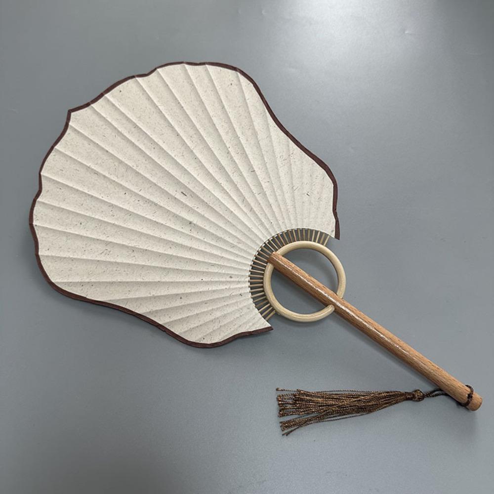 Vintage Chinese Style DIY Fan Classical Round Fan Portable DIY Xuan Paper Fan  Room Decorations