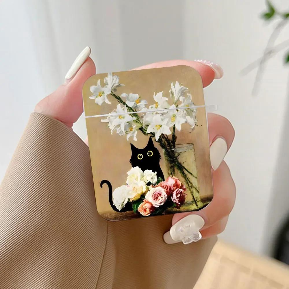 

Retro Oil Painting Van-Gogh Cat Earphone Case for Airpods Pro 3 4 2 1 Shell Wireless Bluetooth Box for Apple Airpod 3 Hard Cover Airpods 3rd