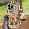 Phone Case: 2D Flat Design Suitable for iPhone 18 17 16 15 14 13 Pro, Castle Plush Teddy Bear, Perfect Christmas and Halloween Holiday Gift
