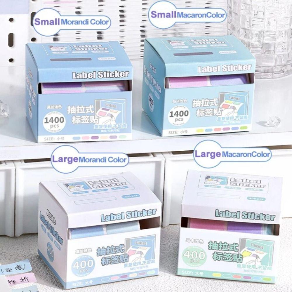 400/1400PCS Writing Pull Out Sticky Notes Fully Adhesive Index label Name Stickers  Student Gifts