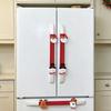 Holiday Appliance Sleeve Set of 8, Soft Fabric Refrigerator Pull Sleeves with Hook and Loop Closure for Christmas Kitchen Accent Display