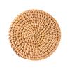 Natural Woven Rattan Cup Mats Small Rattan Cup Mats Unique Coaster Designed For Tea Rooms And Relaxation Areas