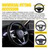 For Mercedes Benz 2x Carbon Steering Fiber Wheel Booster Cover Non slip BLACK