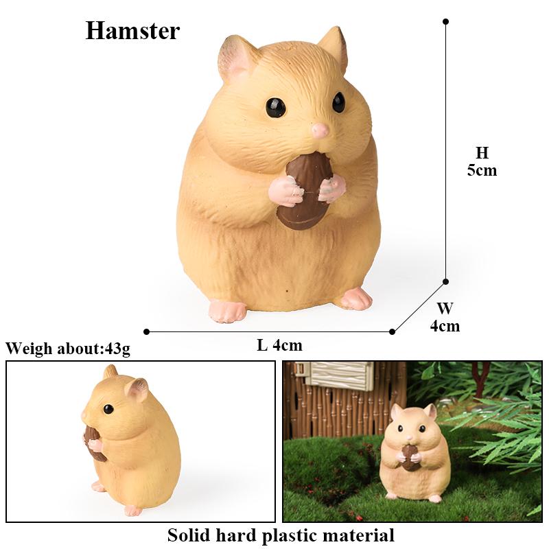 Oenux Farm Model Pig Hen Rabbit Shiba Inu Goat Action Figures Poultry Animals Figurine PVC Miniature Home decor Lovely Kids Toy