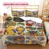 Digimon Retro Style Duvet Cover & Pillowcases, Digimon Fan Bedroom Bedding, Perfect Gift.chl