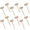 OUNONA Mini Wooden Hammers, Set of 30, Round Head, for Cake Cracking, Chocolate Cracking, Crab Cracking, Shell Cracking, Seafood Dishes, DIY Crafts,