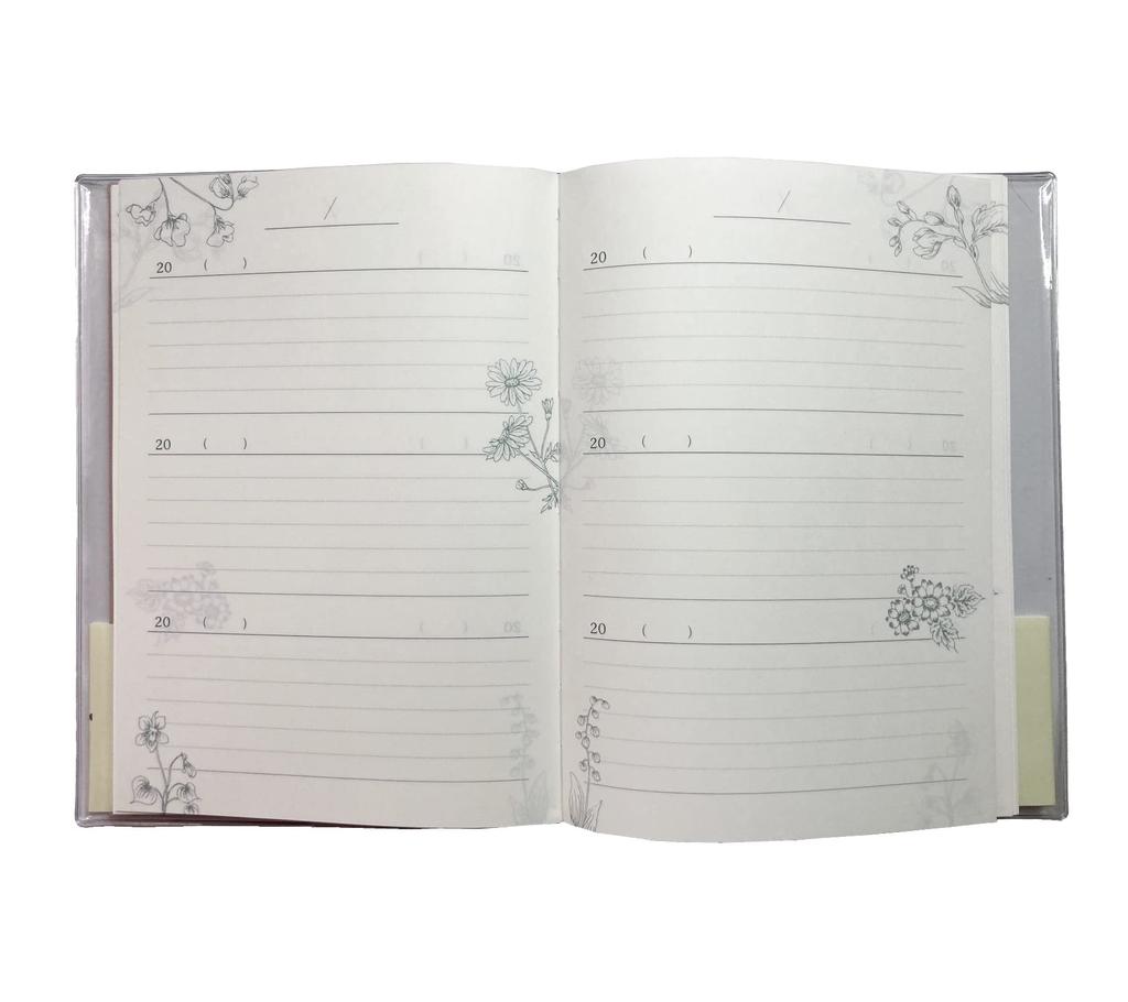 Daigo Hibiya Kadan Flower Language R2265 Diary, 3-Year Series, B6, Cineraria,