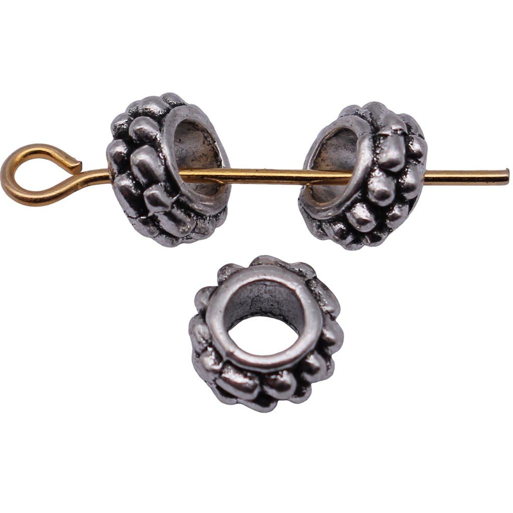 Large Hole Dot Spacer Beads Multi Color Charms For Bohemian Jewelry Findings