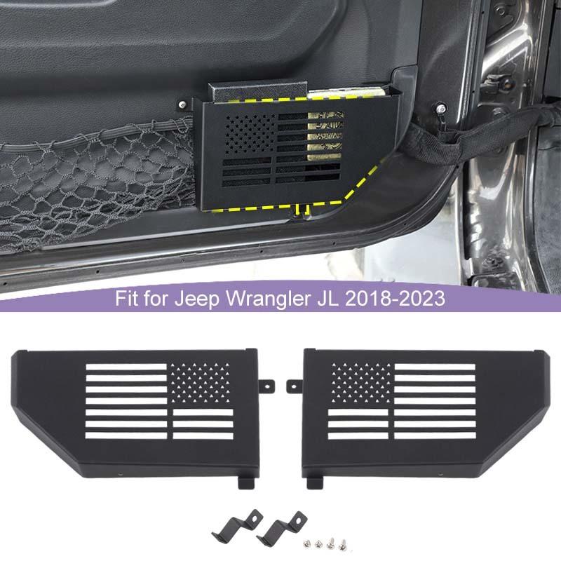Front Door Pocket Storage Box For Jeep Wrangler JL For JT Gladiator 2018-2023 Organizer Container Stowing Tidying Accessories