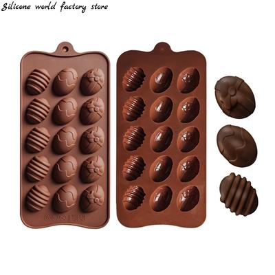 Silicone World DIY Easter Chocolate Egg Silicone Mold Nonstick Cake Decorating Baking Candy Mold Silicone 3D Mold Kitchen Gadget