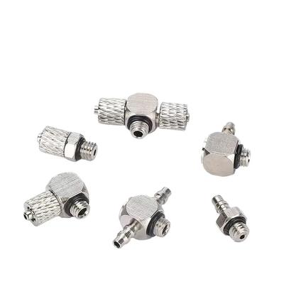 MHC MHL PB M3 M5 M6 Außengewinde Luft-Außendurchmesser-Schlauch 3mm 4mm 6mm Mini-Druckluft-Steckverbinder Schraub-Schnellkupplung Schnell-Drehverriegelung Tülle