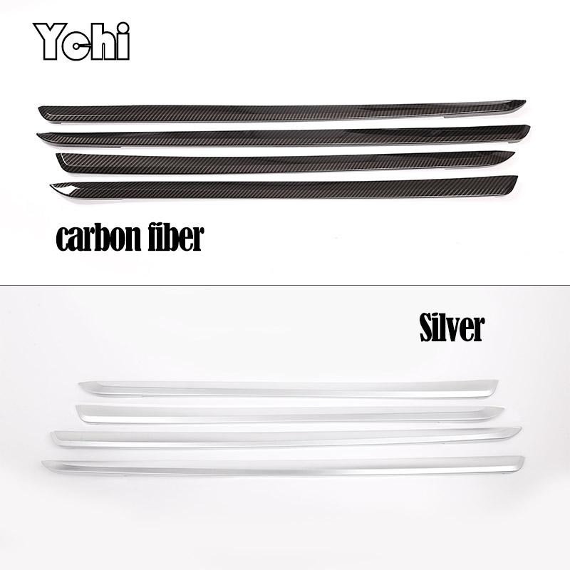 For BMW 3 Series GT F34 2013-2018 ABS Carbon Fiber/Silver car door Inside Door Decoration Strips Trim Accessories