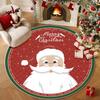 60/80CM Santa Claus Round Christmas Rug Anti-Slip Water-Absorbent Christmas Tree Circular Carpet Washable Thick