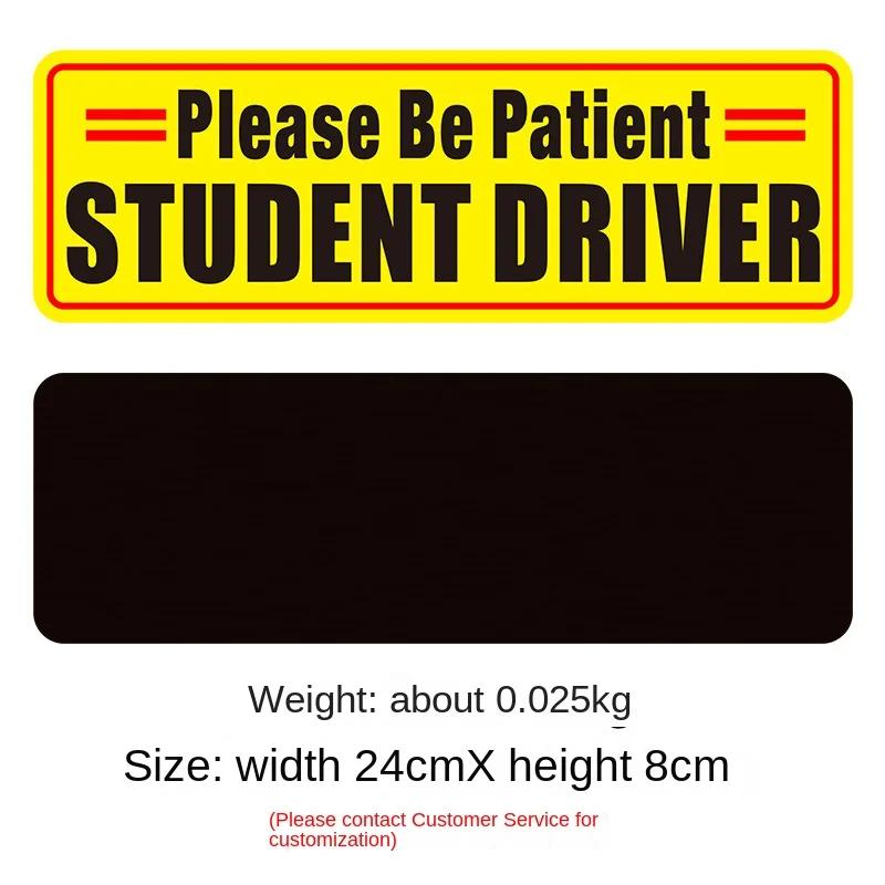 Novice Car Stickers, Logo Reflective Stickers Distance Keeping Tape Eye-catching Safety Warning Car and Truck Magnetic Stickers
