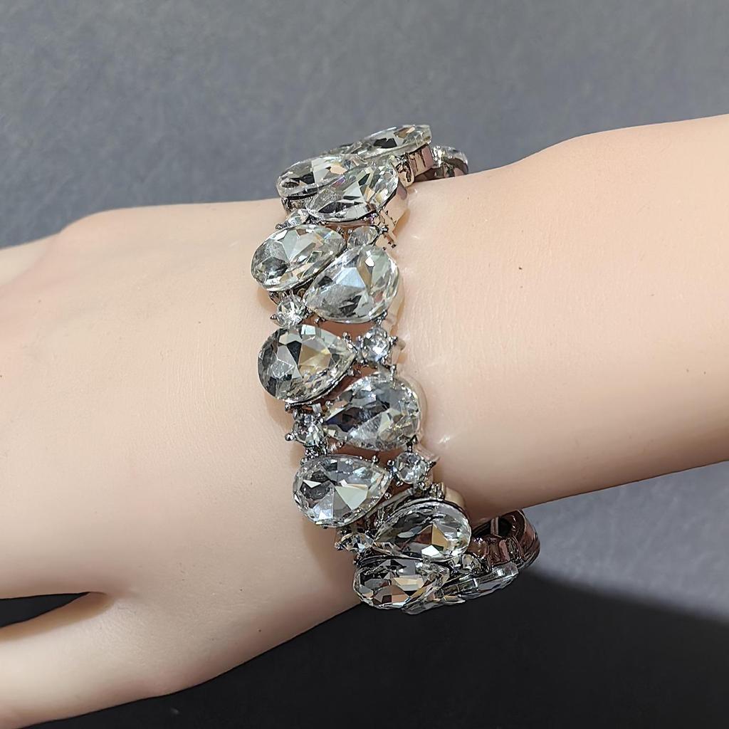 Damen Europäisch & Amerikanisch Hochzeit Abend Schmuckset: Halskette, Ohrringe, Armband