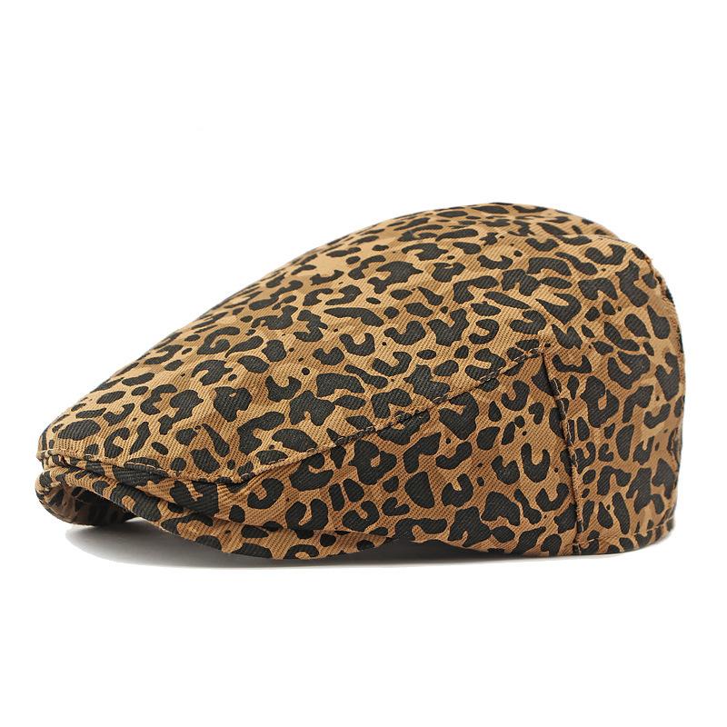 New Leopard Flower Cotton Caps For Men Hats Winter Berets British Western Style Beret Summer Hat For Women Vintage Painter'S Hat