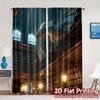 2pcs   2D FLAT PRINTING Curtains (Without Rod) Dragons Library Pattern Popular Curtains Fabric Curtains All Seasons Ldeal for