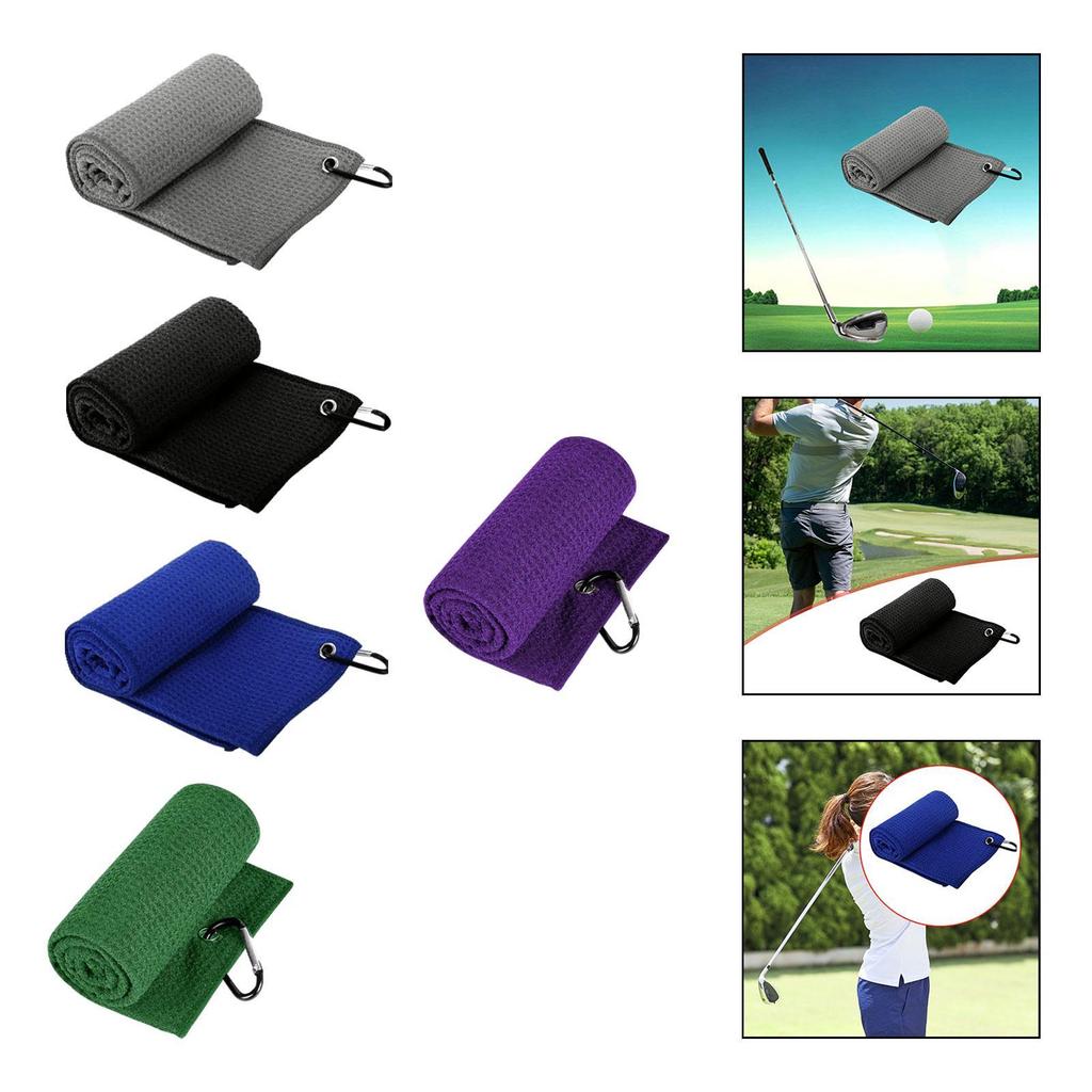 Golfhandtuch weich mit Clip Wasseraufnahme für Golfliebhaber klein Mikrofaser