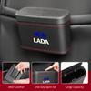 Car Press-Down Storage Box PU Leather Vehicle Trash Can Door Hanging Storage Box For Lada Priora Sedan Sport Kalina Granta Vesta