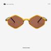 Vintage Rhombus Leopard Sunglasses Multicolor Lenses UV400 Sun Glasses Metal Eyewear  Unisex
