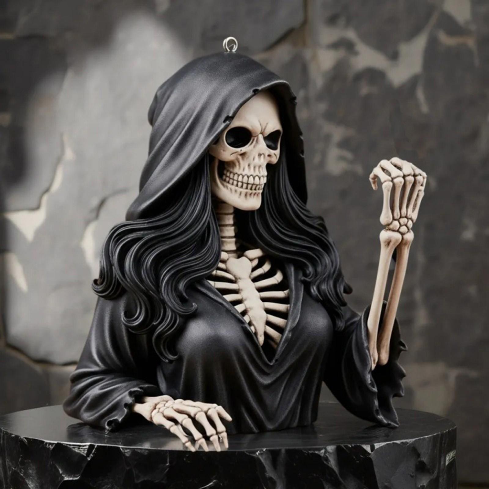 

Halloween Female Death Statue Decoration, Halloween Decorations, Black Robe Beautiful Death Resin Statue, Home Interior Decoration, Interior One Size чёрный