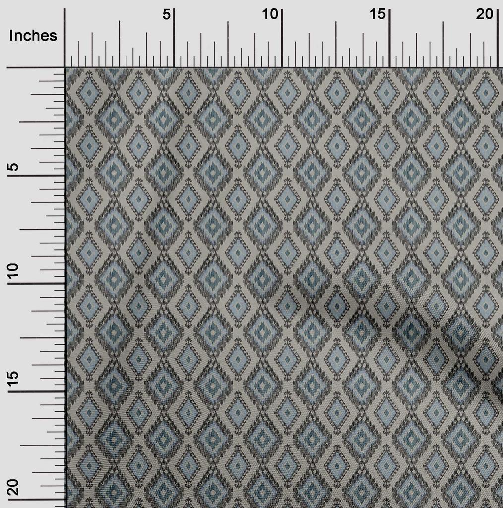 oneOone Tecido de algodão flexível estilo argyle tecido decorativo ikat impresso BTY 40 polegadas