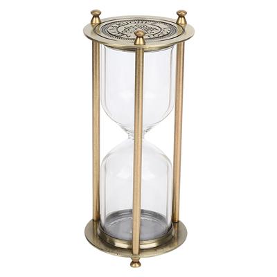 Glas-Sanduhr Dekoratives Legierungs-Glas-Sanduhr-Ornament für Wohnzimmer Büro Schreibtisch Dekor Petit