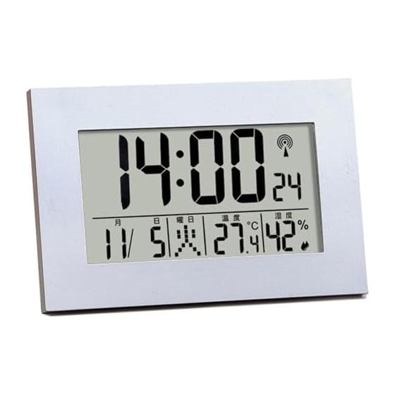Table Clock, Alarm Clock, Radio Clock, Temperature and Hygrometer, Digital Wall Clock, Calendar, Date/Day Display, For Bedroom/Desktop, Compatible
