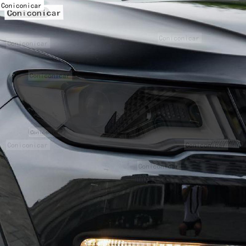 Für JEEP Compass 2017-2020 Auto-Scheinwerfer Schwarz TPU Schutzabdeckungsfolie Frontlicht Farbwechsel-Aufkleber Zubehör