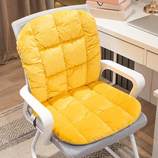 Winter Desk Chair Cushion with Back Support And Removable Washable Cover Thickened Telescopic Straps for Anti-Slip Office
