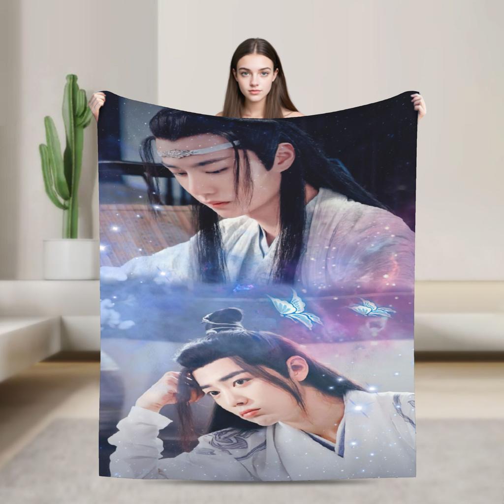 the Untamed Blanket Cute Rabbits Flannel Funny Soft Throw Blanket for Chair Covering Sofa Spring/Autumn