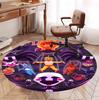 Five Nights at Freddy's Pattern Round Rug, Indoor/Outdoor Mat, for Picnic, Gameroom, Bedroom, Office, Living Room, Home Decor Carpet, Birthday Gift
