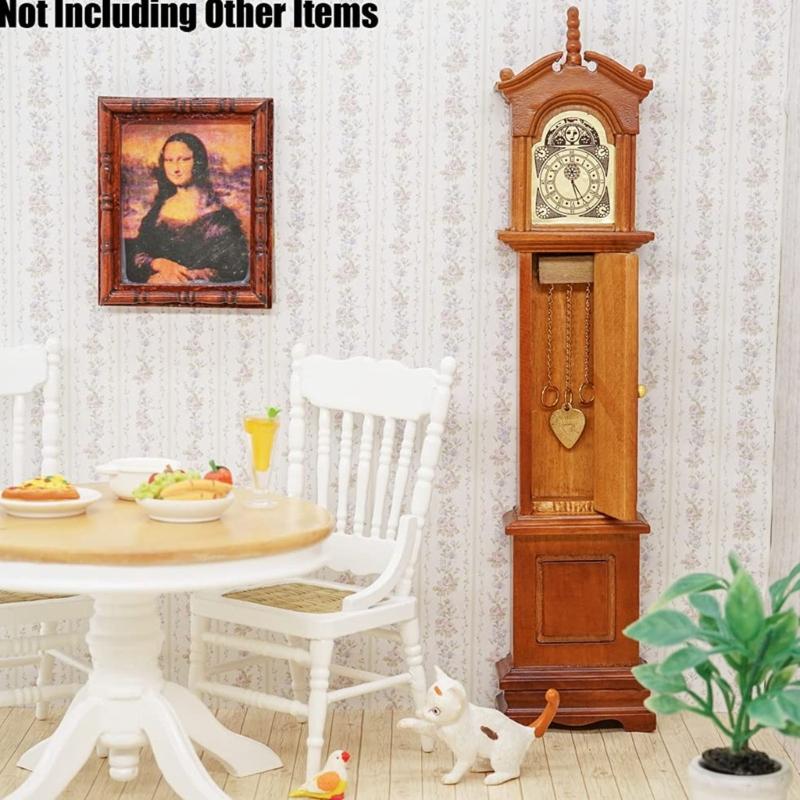 Nostalgic Miniature Floor Clock Dollhouses Accessory Perfect for Retro Enthusiasts and Unique Home Decors