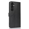 For Samsung Galaxy S24+ Stand Case Textured Leather Wallet Phone Cover with Strap