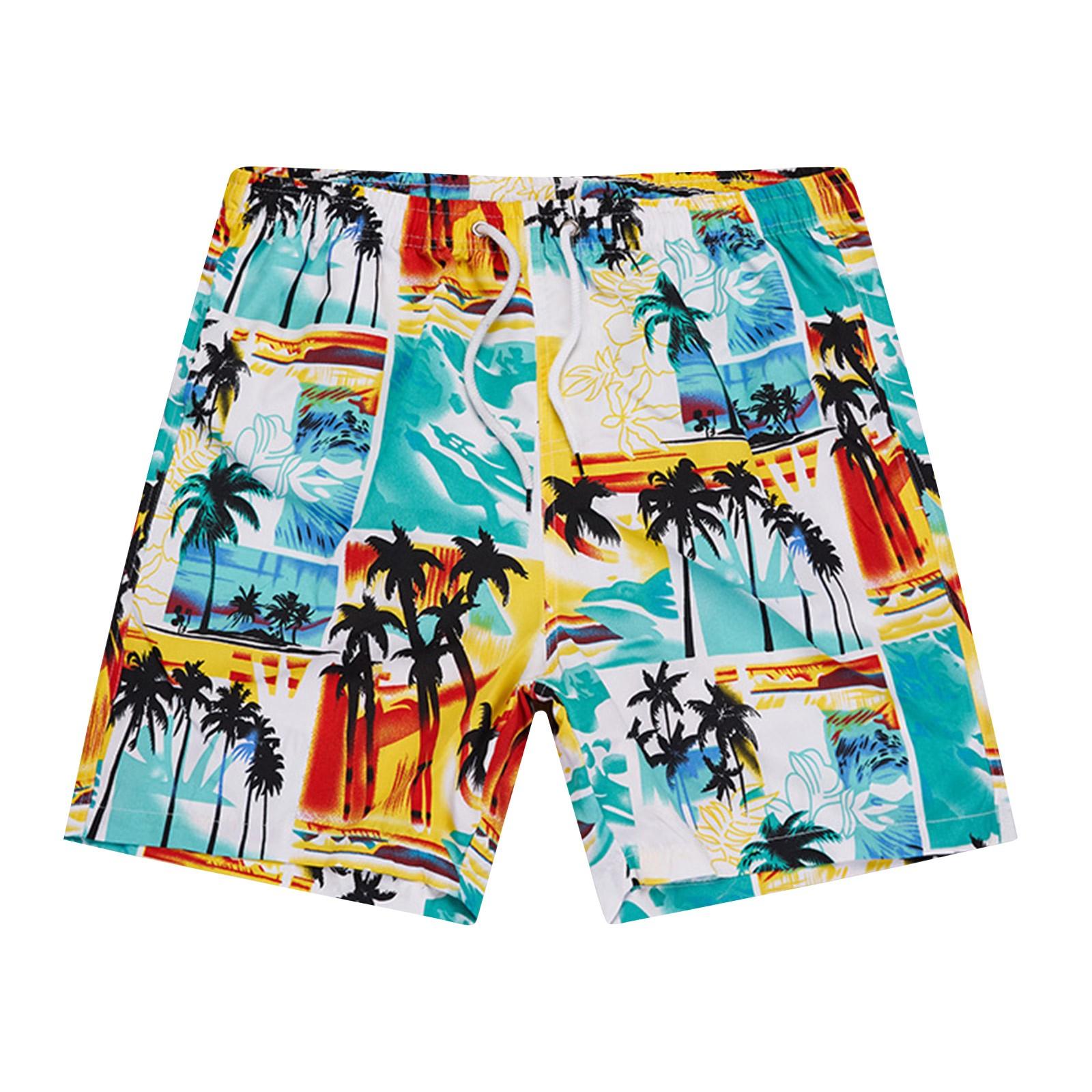 

Мужские повседневные модные шорты с гавайским принтом. Мужские свободные дышащие шорты с принтом. XL белый